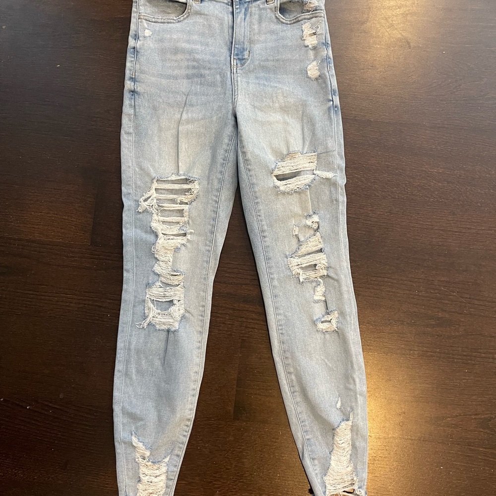 America Eagle curvy, high rise, jegging crop. Sz 4